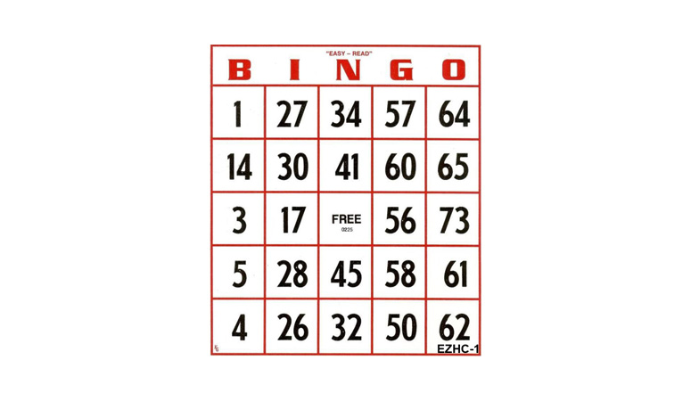 Reusable Bingo Card for Sale