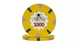 1 000 world tophat cane poker chip