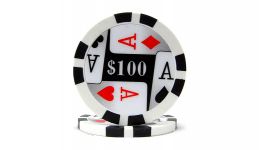 100 4 aces poker chip