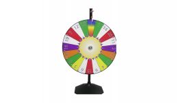 Number prize wheel with stand
