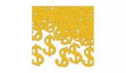 Gold dollar sign confetti