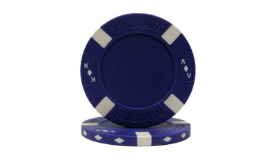 Blue big slick poker chip