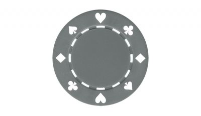 Gray 11 5g suite poker chip